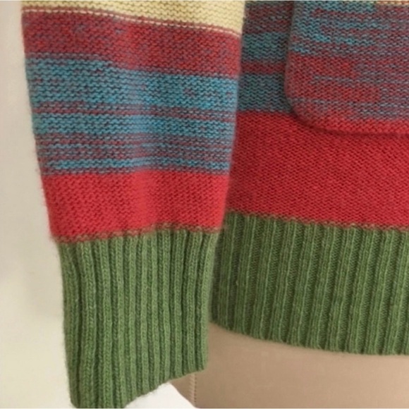 LAST CALL Anthropologie Cardigan Sweater Women’s XS Rainbow Striped - Picture 5 of 9